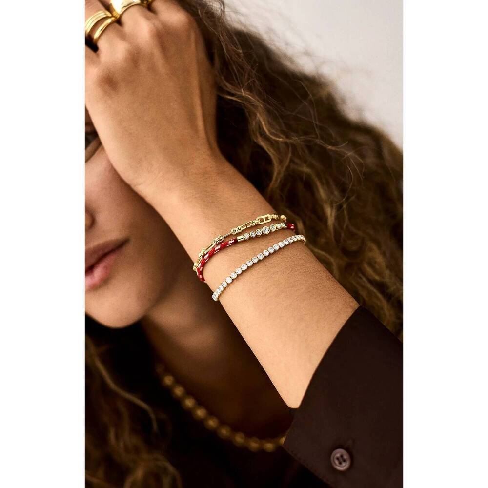 NEW BAUBLEBAR rowan layered bracelet in red and gold - Picture 2 of 5
